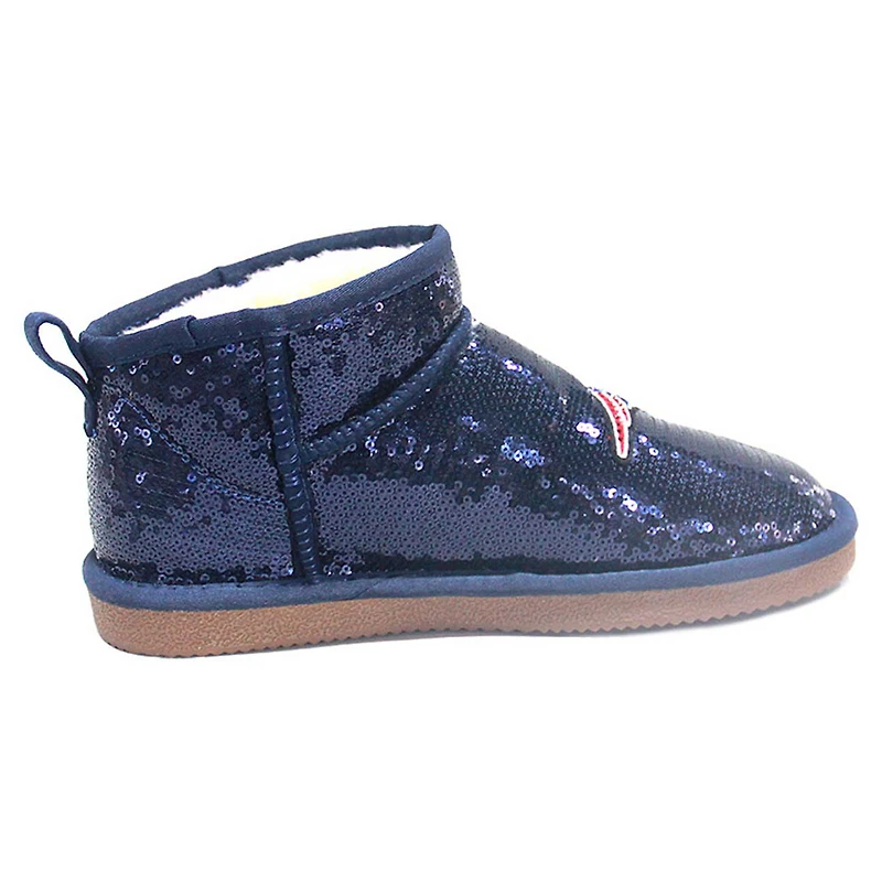 Bottines à paillettes Cuce bleu marine New England Patriots pour femmes