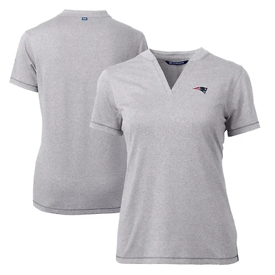 Polo extensible Forge Blade pour femme, gris chiné, Cutter & Buck, New England Patriots