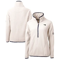 Veste polaire sherpa écologique Cascade pour femme Cutter & Buck couleur avoine New England Patriots