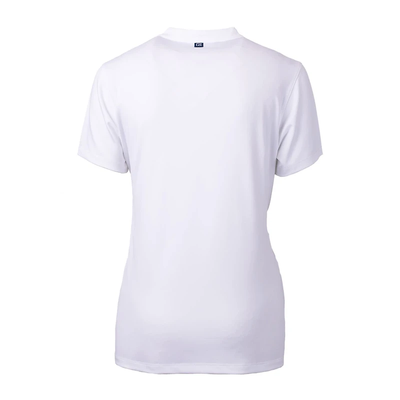 Women's Cutter & Buck White New England Patriots Forge Stretch Blade Polo