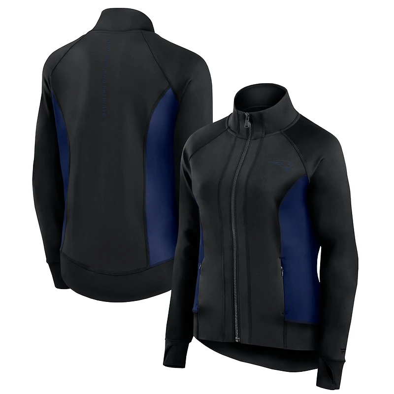 Veste de survêtement sport ajustée et entièrement zippée Fanatics pour femmes, noire