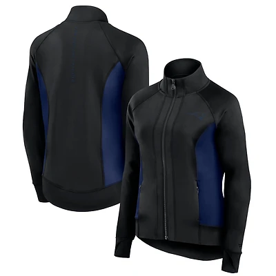 Veste de survêtement sport ajustée et entièrement zippée Fanatics pour femmes, noire