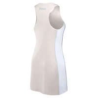 Robe à demi-zip athlétique Fanatics pour femmes crème New England Patriots Studio Boost