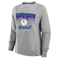 Sweat-shirt en polaire Hit Hard pour femme de la collection Fanatics Heather Grey des New England Patriots