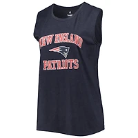 Women's Fanatics Heather Navy New England Patriots Plus Tank Top