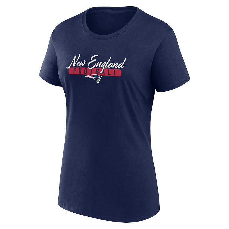 Women's Fanatics  Navy/Red New England Patriots Fan T-Shirt Combo Set