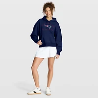 Women's Fanatics Navy New England Patriots Eligible Receiver Legacy Pullover Hoodie
