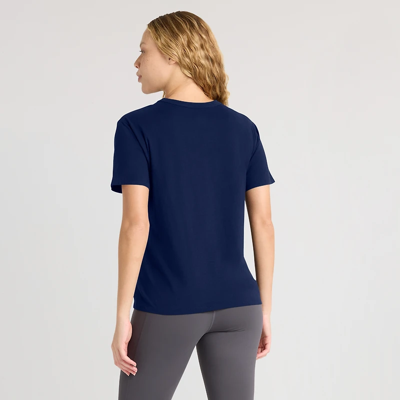 T-shirt Fanatics bleu marine pour femmes, collection Essential Legacy des New England Patriots
