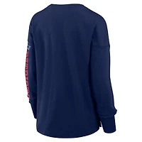 Women's Fanatics Navy New England Patriots Hometown Legacy Long Sleeve T-Shirt
