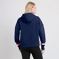 Sweat à capuche Fanatics pour femmes, bleu marine, New England Patriots Over Under