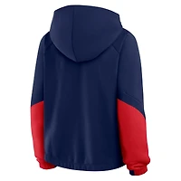 Women's Fanatics Navy New England Patriots Oversized Redzone Bubble Screen Pullover Hoodie