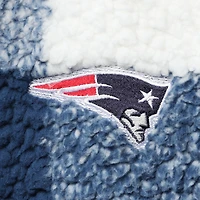 Women's G-III 4Her by Carl Banks Navy New England Patriots Sherpa Plaid Quarter-Zip Jacket