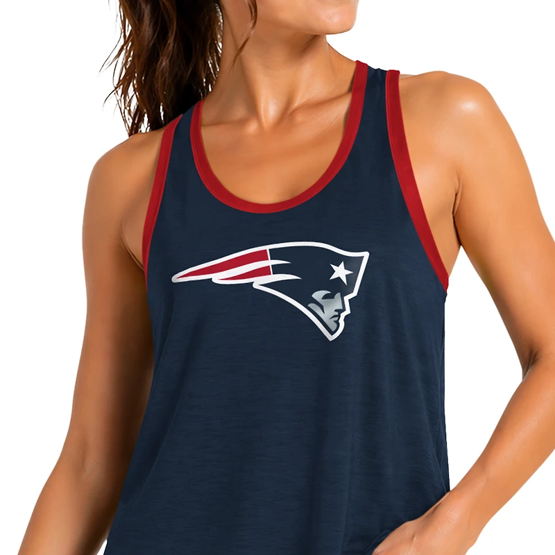 Women's G-III 4Her by Carl Banks Navy New England Patriots Tater II Racerback Tank Top