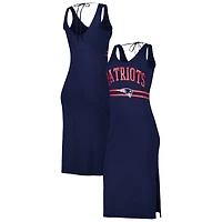 Women's G-III 4Her by Carl Banks Navy New England Patriots Training V-Neck Maxi Dress