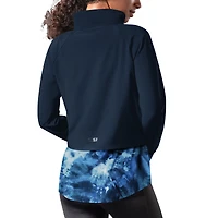 Women's MSX by Michael Strahan Navy New England Patriots Grace Raglan Full-Zip Running Jacket