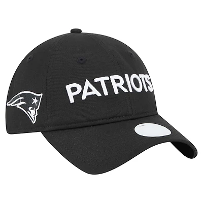 Women's New Era Black New England Patriots Cece 9TWENTY Adjustable Hat