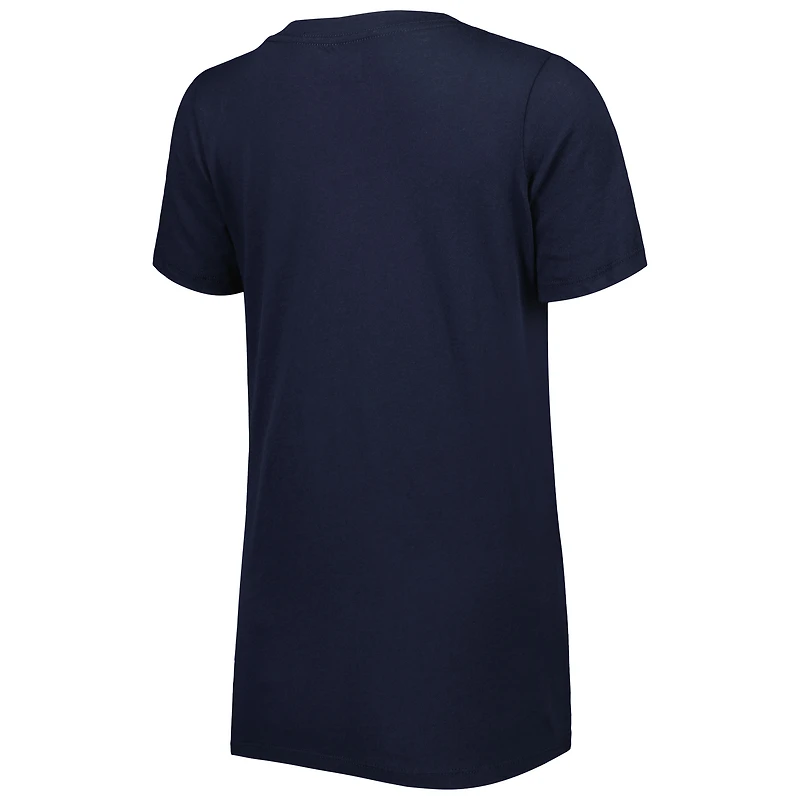 Women's New Era Navy England Patriots Ink Dye Sideline V-Neck T-Shirt