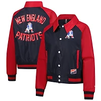 Veste raglan à boutons-pression New Era Royal England Patriots Coaches pour femme