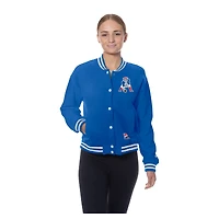 Women's New Era  Royal England Patriots Throwback Fleece Full-Snap Jacket