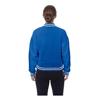 Women's New Era  Royal England Patriots Throwback Fleece Full-Snap Jacket