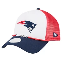 Women's New Era White/Navy New England Patriots Friendship Bracelet 9FORTY Adjustable Hat