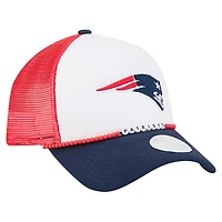 Bracelet d'amitié New Era blanc/bleu marine New England Patriots pour femme, casquette ajustable 9FORTY