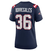 Women's Nike Andres Borregales  Navy New England Patriots Team Game Jersey