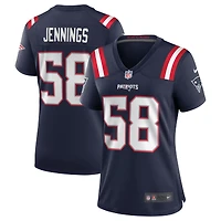 Maillot Nike Anfernee Jennings bleu marine pour femme des New England Patriots