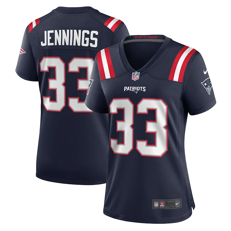 Women's Nike Anfernee Jennings Navy New England Patriots Team Game Jersey