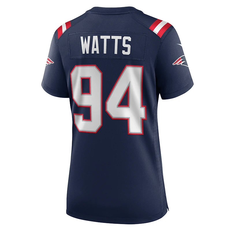 Women's Nike Armon Watts Navy New England Patriots Game Jersey