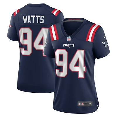 Women's Nike Armon Watts Navy New England Patriots Game Jersey