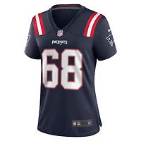 Maillot de match Nike Atonio Mafi bleu marine des New England Patriots pour femme