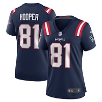 Maillot Nike Austin Hooper bleu marine pour femme des New England Patriots