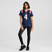 Maillot de match Nike Bailey Zappe bleu marine des New England Patriots pour femme