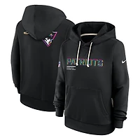 Sweat à capuche Nike noir Dri-FIT NFL Crucial Catch Sideline pour femme, modèle 2025 des New England Patriots