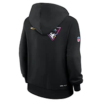 Sweat à capuche Nike noir Dri-FIT NFL Crucial Catch Sideline pour femme, modèle 2025 des New England Patriots