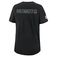 T-shirt Nike noir New England Patriots 2025 NFL Crucial Catch Tri-Blend Dri-FIT pour femme