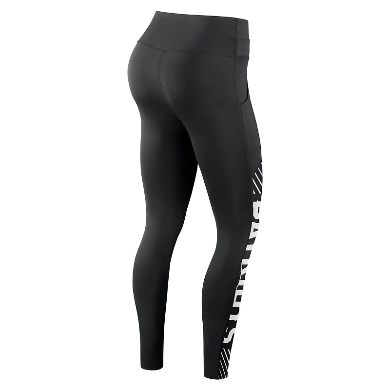 Women's Nike Black New England Patriots Primetime Yard Line Leggings