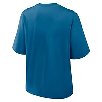 T-shirt Nike bleu Glory Arch Boxy pour femme des New England Patriots