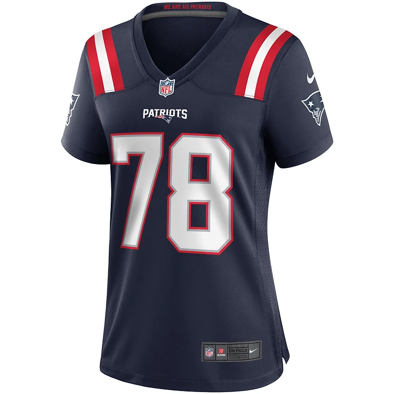 Maillot de joueur retraité Nike Bruce Armstrong Navy New England Patriots Game pour femme