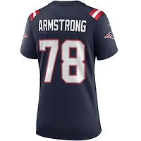 Maillot de joueur retraité Nike Bruce Armstrong Navy New England Patriots Game pour femme