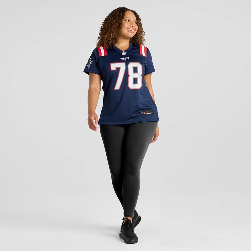 Maillot de joueur retraité Nike Bruce Armstrong Navy New England Patriots Game pour femme