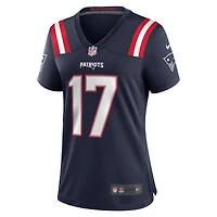 Maillot Nike Bryce Baringer bleu marine pour femme des New England Patriots
