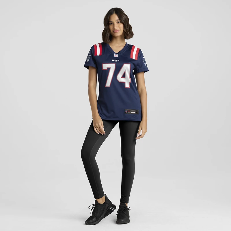Women's Nike Caleb Lomu  Navy New England Patriots Team Game Jersey
