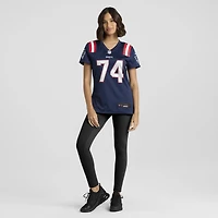 Women's Nike Caleb Lomu  Navy New England Patriots Team Game Jersey
