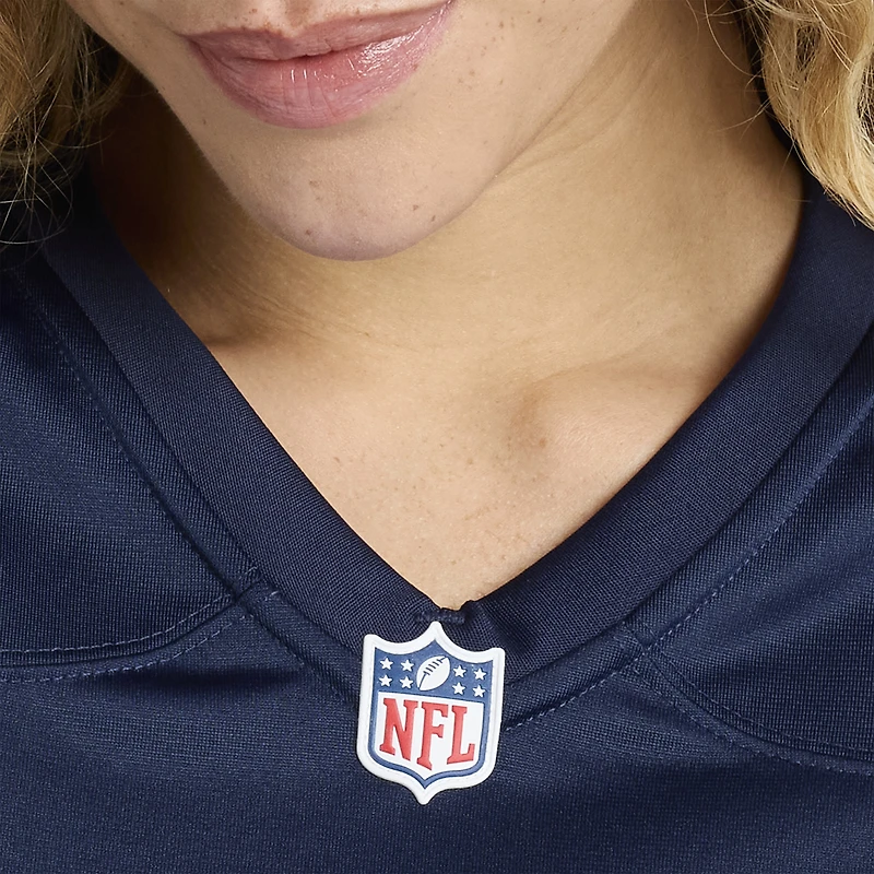 Women's Nike Caleb Lomu  Navy New England Patriots Team Game Jersey