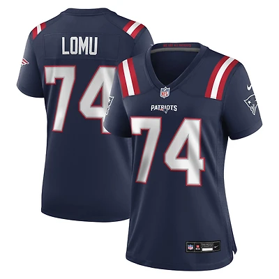 Women's Nike Caleb Lomu  Navy New England Patriots Team Game Jersey