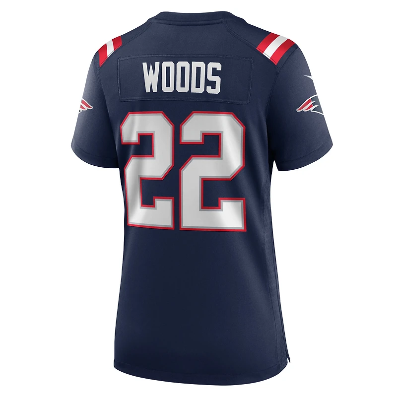 Women's Nike Charles Woods  Navy New England Patriots Team Game Jersey