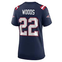 Women's Nike Charles Woods  Navy New England Patriots Team Game Jersey