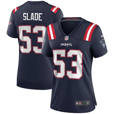 Maillot de joueur retraité Nike Chris Slade pour femme des New England Patriots Game, bleu marine